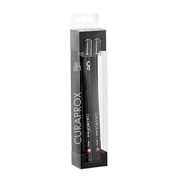 Biztonságos fizetés CURAPROX Black is White fogkefe szett fekete (2db)