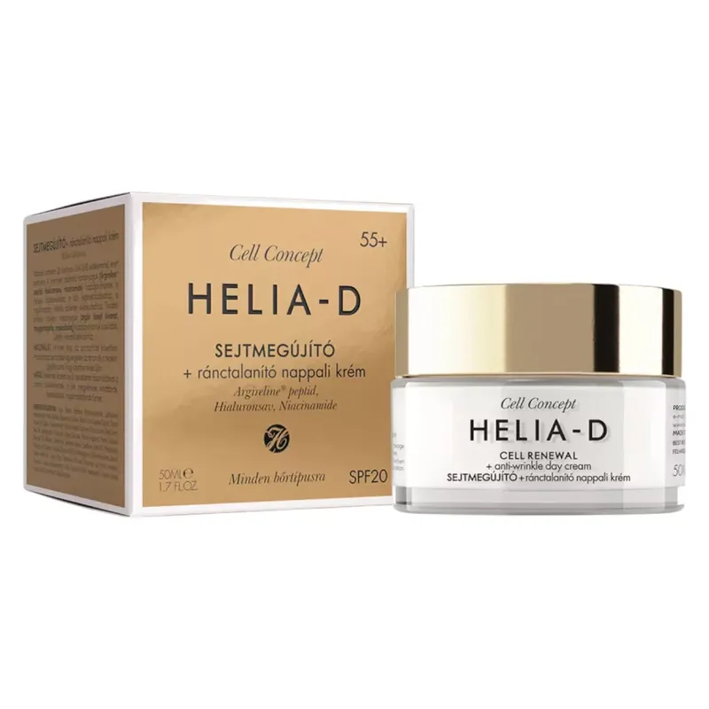 Helia-D Cell Concept sejtmegújító +ránctalanító nappali krém 55+ 50 ml Végkiárusítás