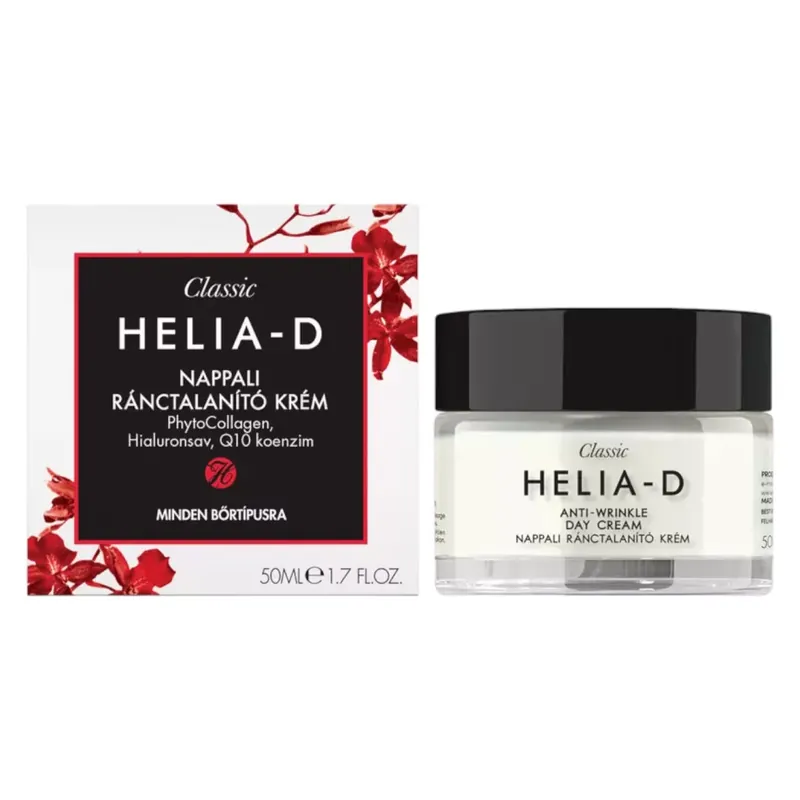 Legkelendőbb Helia-D Classic nappali ránctalanító krém Q10 koenzimmel és C-vitaminnal 50 ml