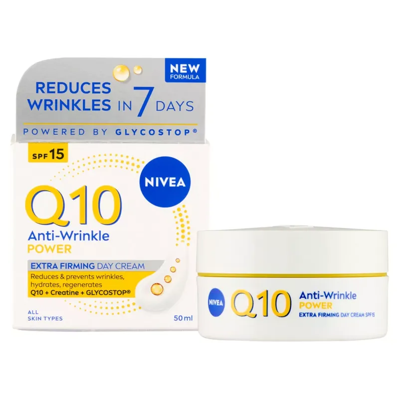 Kedvezmény Nivea Visage Q10 Plus ránctalanító nappali arckrém SPF15 50 ml