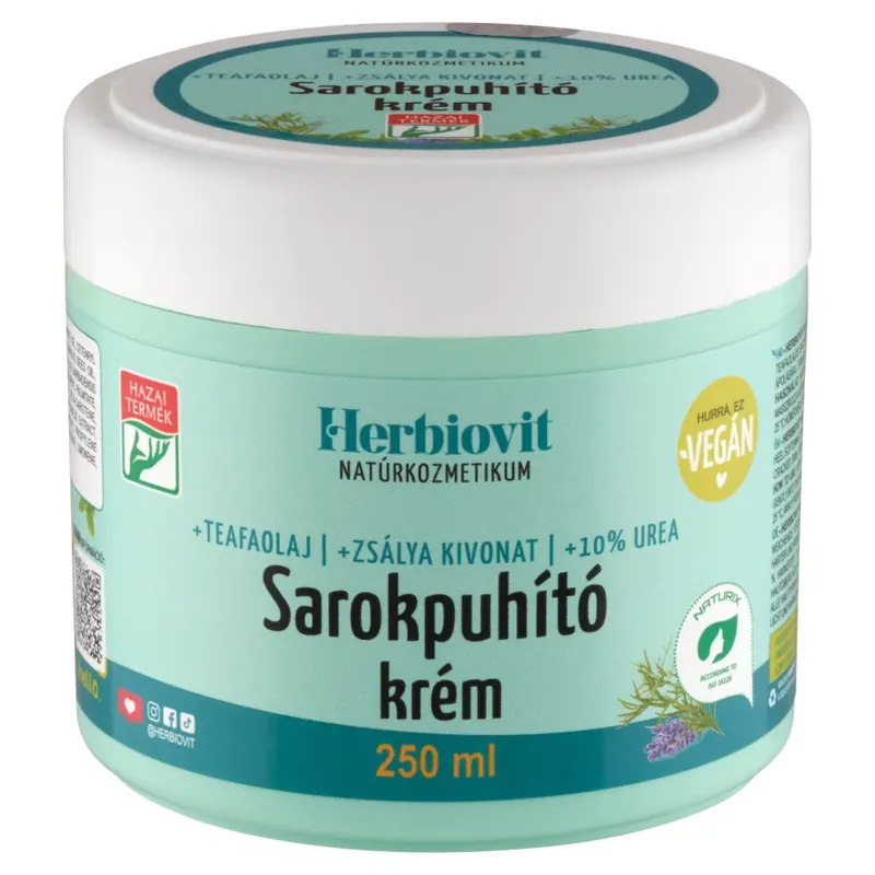 Azonnal elérhető Herbiovit sarokpuhító teafaolajos krém 250 ml