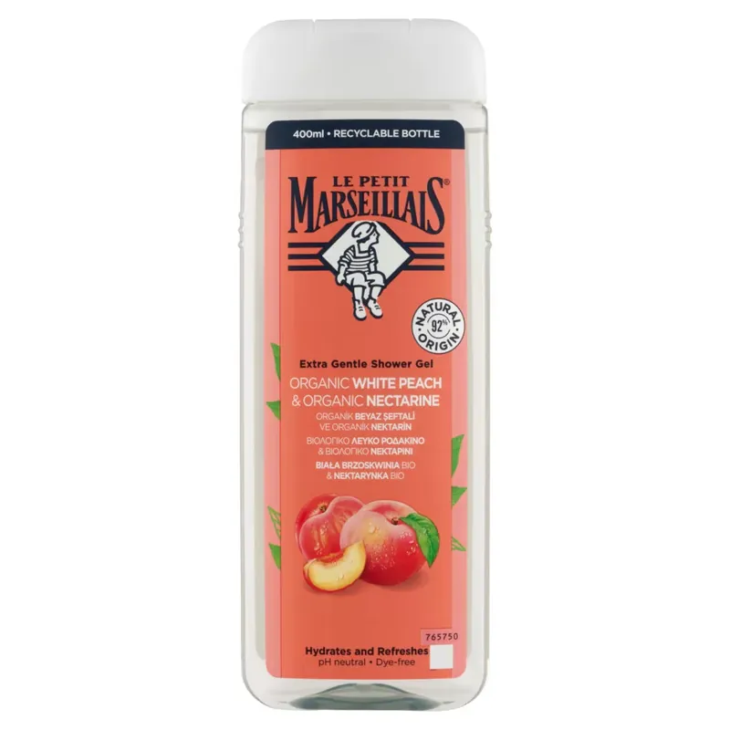 Alacsony ár Le Petit Marseillais őszibarack és nektarin tusfürdő 400 ml