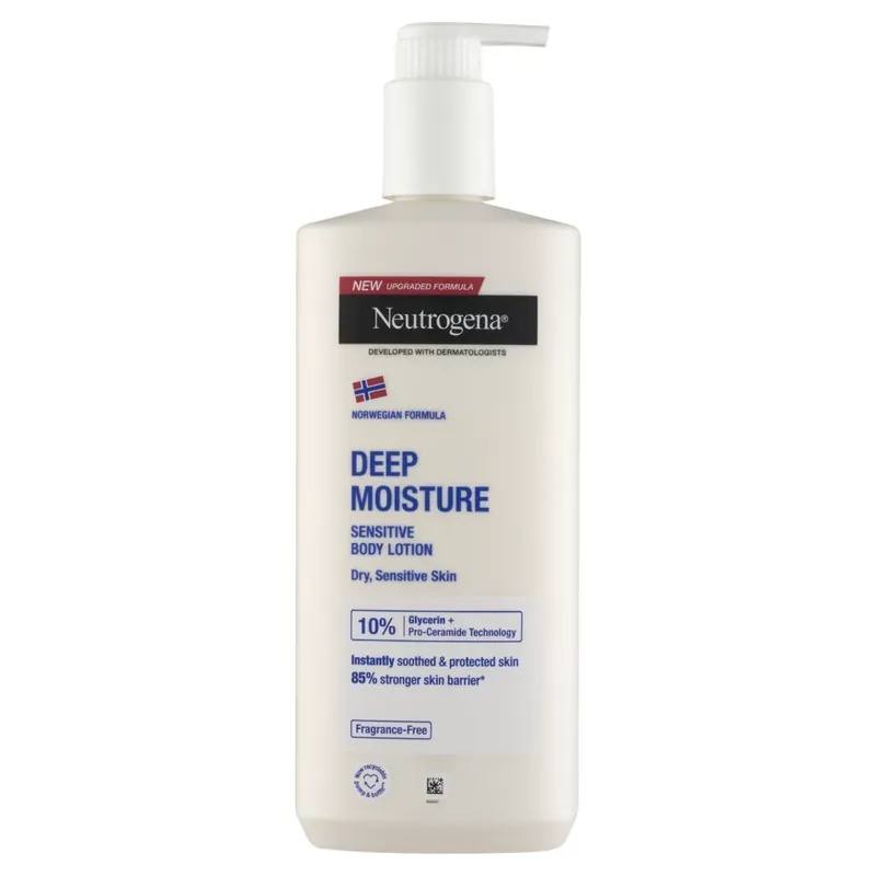 Neutrogena Deep Moisture testápoló érzékeny bőrre 400 ml Végkiárusítás