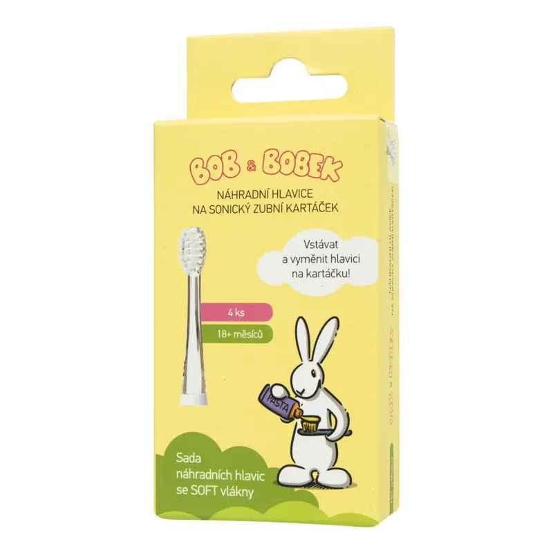 Árcsökkenés Bob&Bobek szónikus gyerekfogkefe pótfej 18+ hónap 4 db