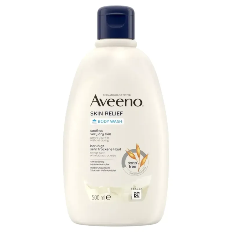 Aveeno Skin Relief illatmentes nyugtató tusfürdő 500 ml Végkiárusítás
