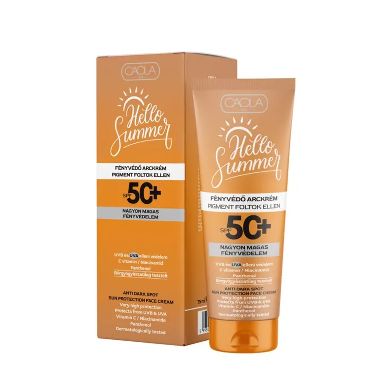 Akciós ár Caola Hello Summer pigmentfoltok elleni fényvédő krém SPF 50+ 75 ml