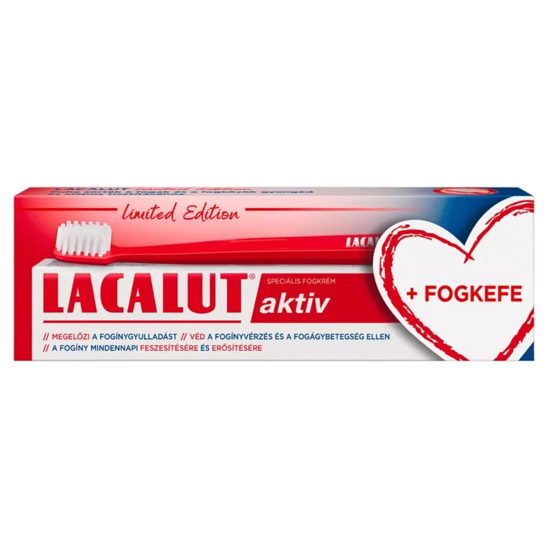 Lacalut Aktiv fogkrém 75 ml + fogkefe Outlet
