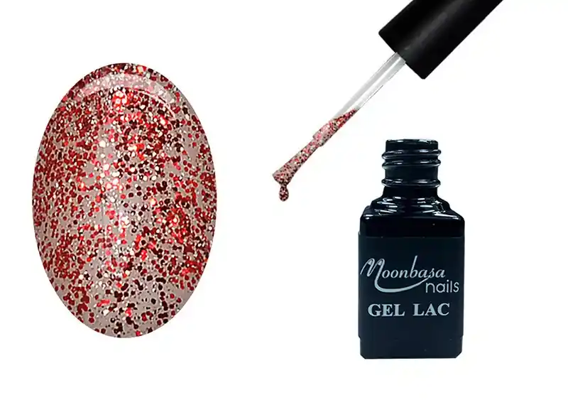One step gel polish 5ml 258 Rust red glitter powder Gyors kiszállítás