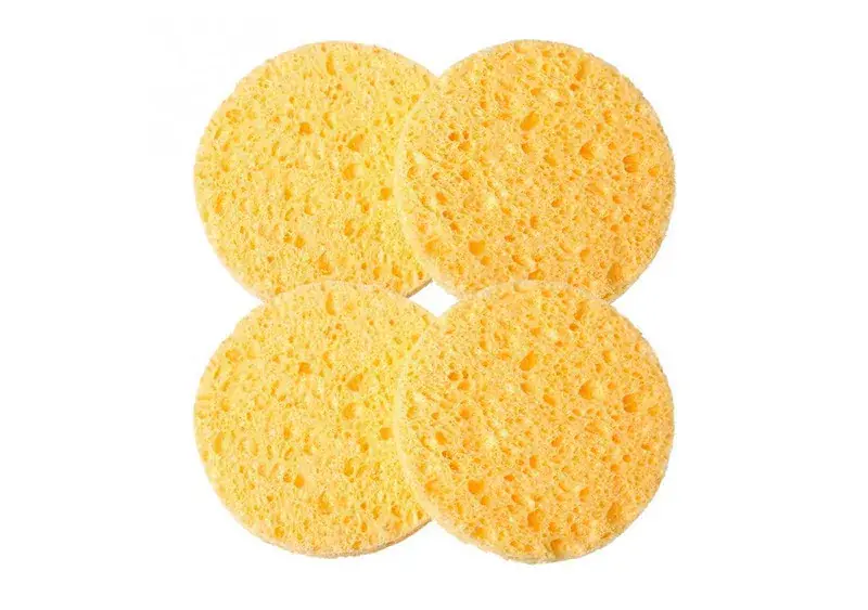 Akciós ár Large nail polish sponge 10 cm 4 pcs/pack 309-Y Yellow