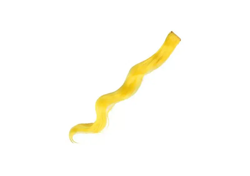 Coloured hair extensions - wavy 60cm Lemon Yellow Nézd meg most