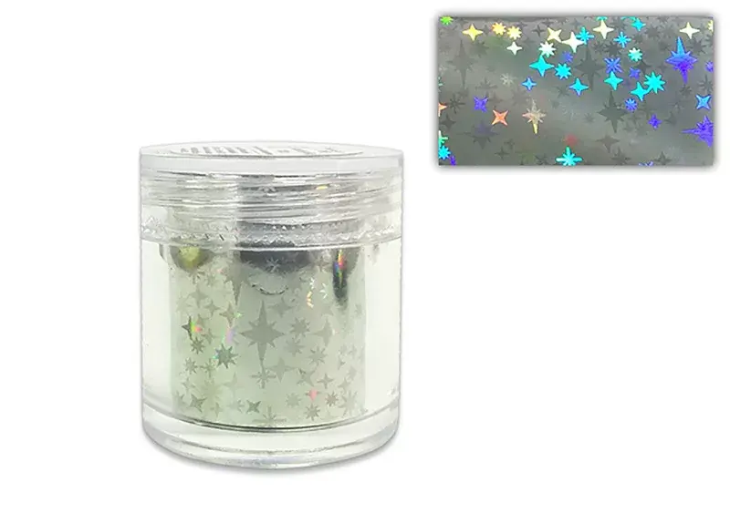 Transfer foil 22 Silver stars Különleges ajánlat