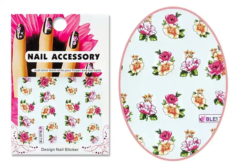 Csak ma Acrylic effect sticker BLE-1718 Colourful flowers