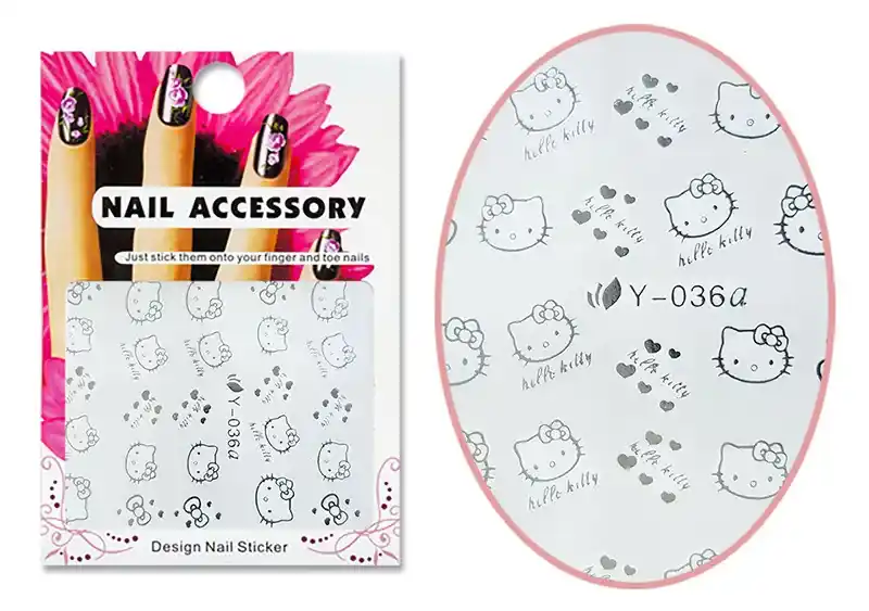 Biztonságos vásárlás Acrylic effect sticker Y036-S Silver Hello Kitty