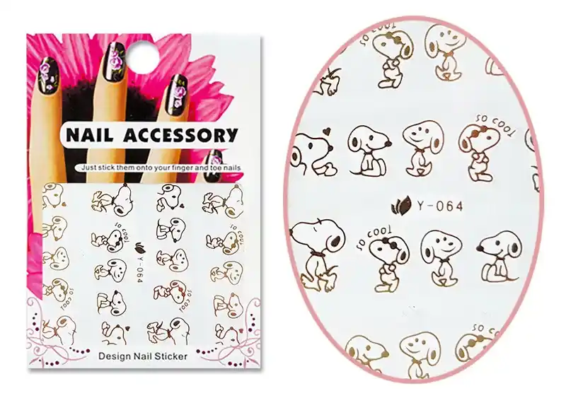 Acrylic effect sticker Y-064 Gold Snoopy Bestseller