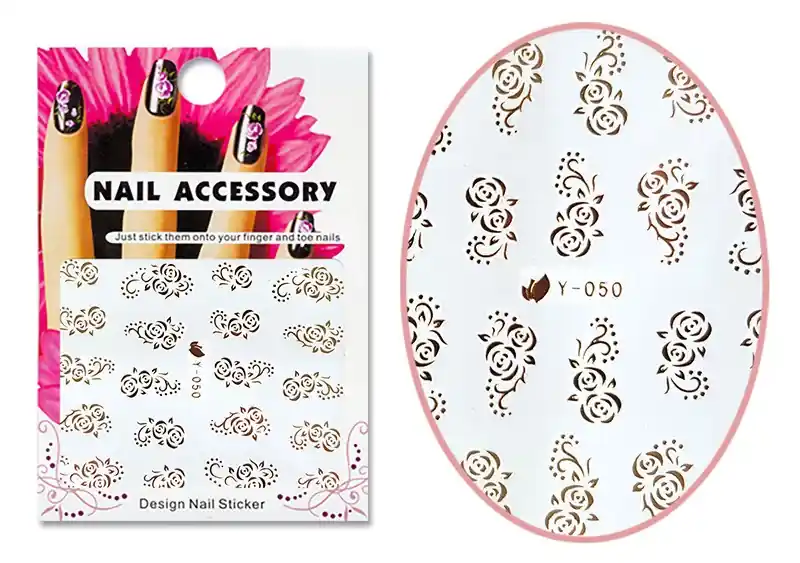 Acrylic effect sticker Y-050 Gold flower Legkelendőbb