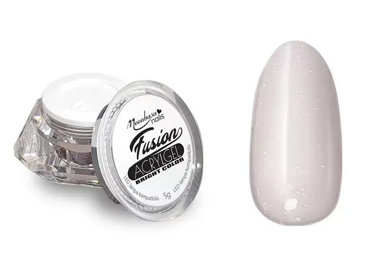 Fusion Acrylgel Bright colour 5g 053 Transparent pink with glitter Hema-free Szuper akció