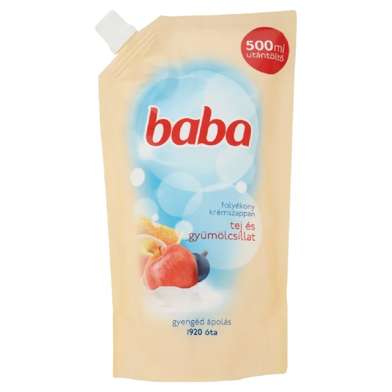 Ne maradj le Baba szappan folyékony utántöltő 500 ml Tej és gyümölcs