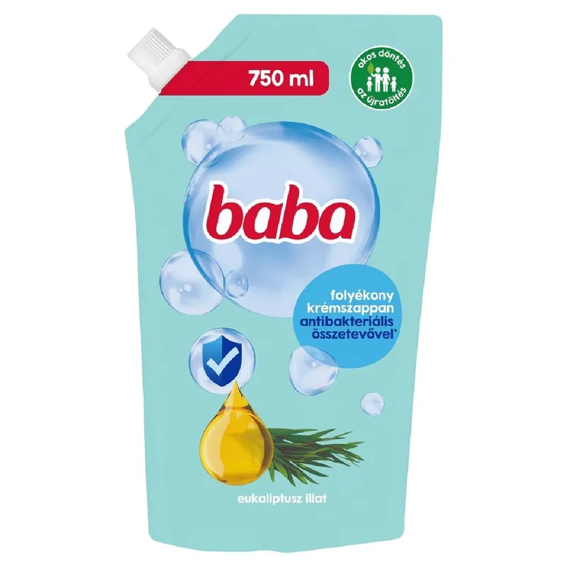 Azonnali szállítás Baba szappan folyékony utántöltő 750 ml eucalyptus