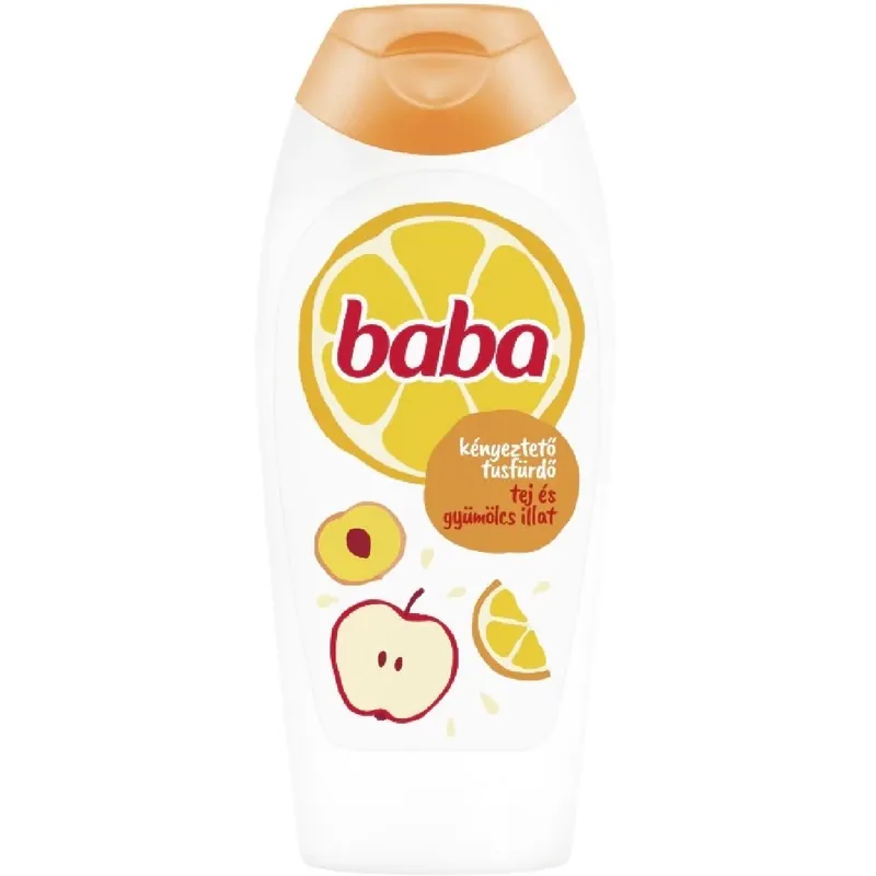 Baba tusfürdő 400 ml Tej és gyümölcsillat Különleges ajánlat