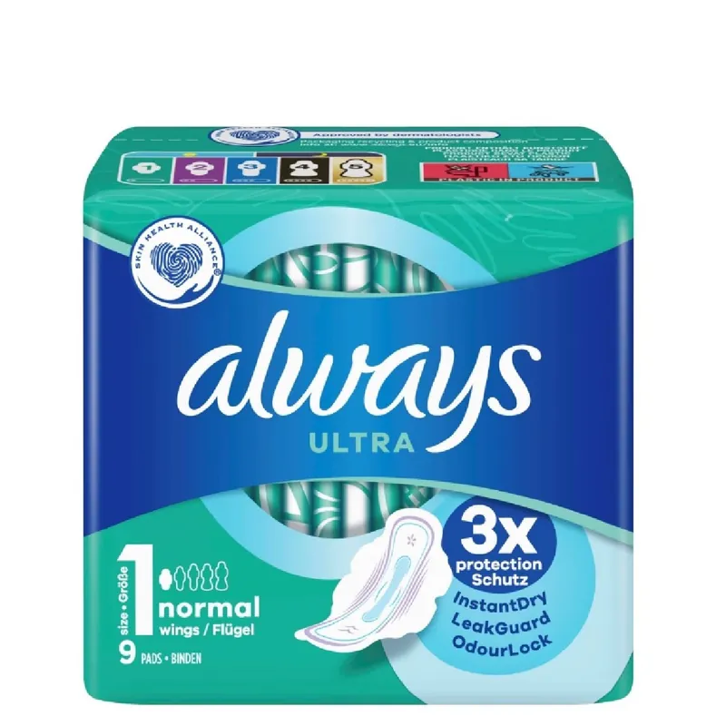 Always Ultra betét egészségügyi 9db-os Ultra Normal Plus Kedvezmény