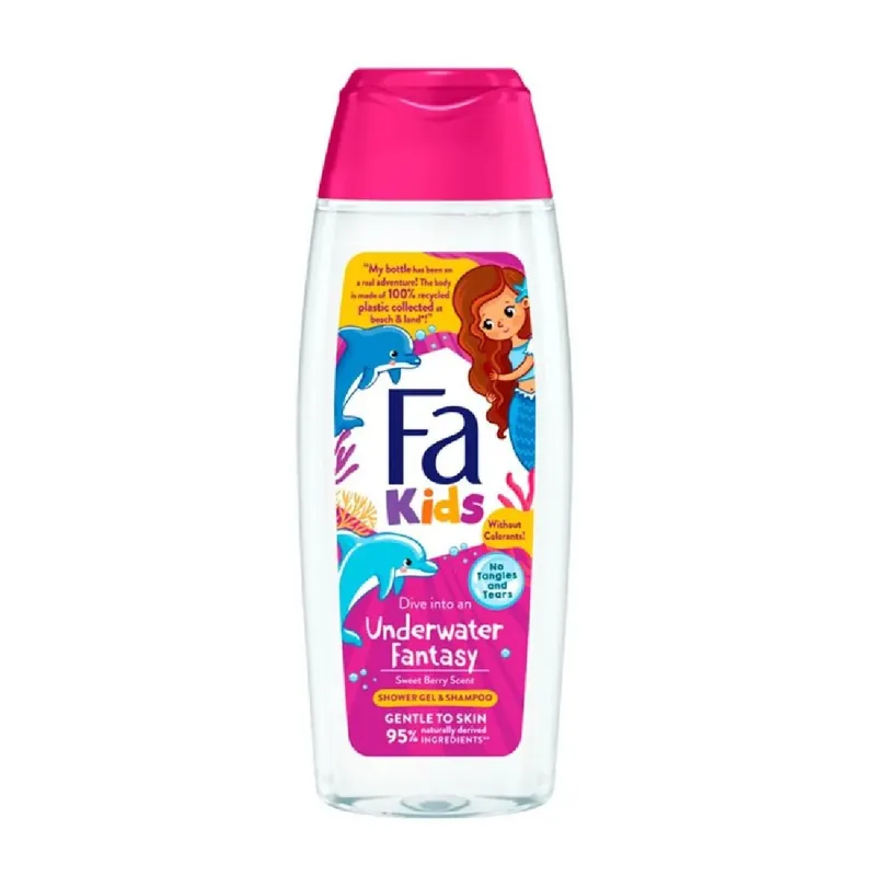 Biztonságos fizetés Fa tusfürdő 250 ml Kids-rózsaszín 2 in 1