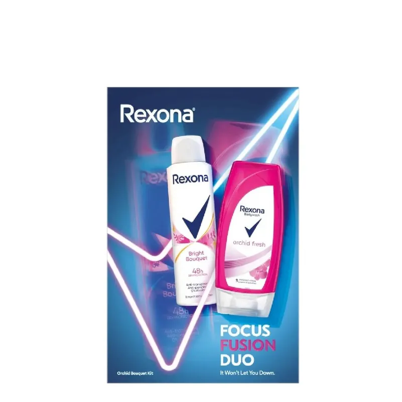 Expressz kézbesítés Rexona ajándékcsomag Bright Bouquet ( tusfürdő 225ml + dezodor 150ml )