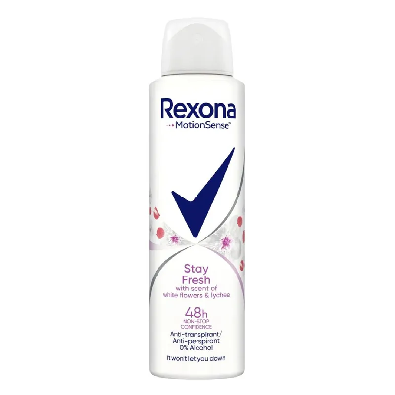 Korlátozott ajánlat Rexona dezodor 150 ml White flowers and Lychee-Stay Fresh-Női
