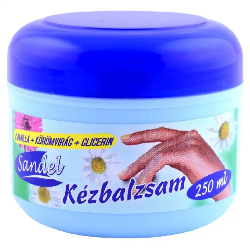 Olcsó Sandel kézbalzsam 250 ml Kamilla-Körömvirág és Glicerin/tégelyes