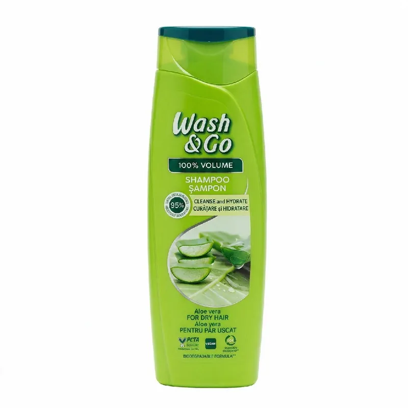 Biztonságos fizetés Wash and Go sampon 360 ml Aloe Vera