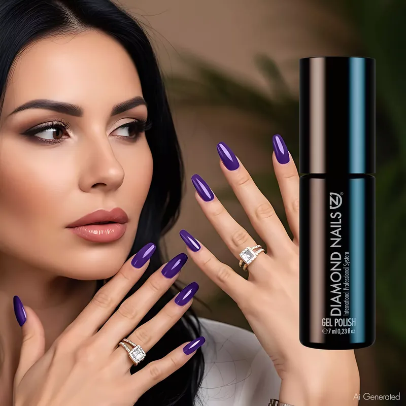 Kiárusítás Gél Lakk - Veronika lila - DN086 - 7ml - Hema mentes