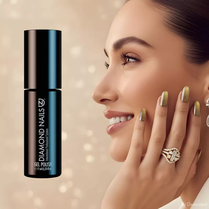 Expressz kézbesítés Gél Lakk - Csillámló aranyokker - DN118 - 7ml - Hema mentes