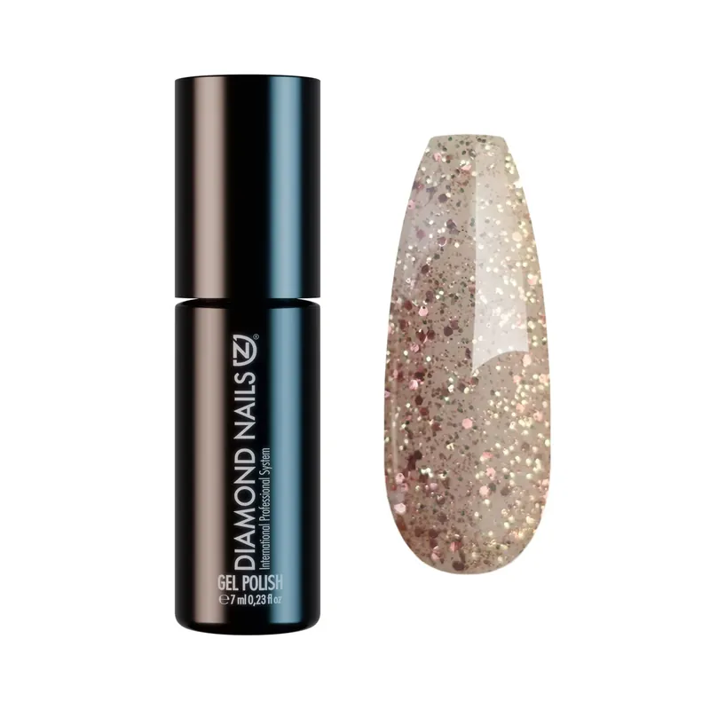 Expressz kézbesítés Gél Lakk - Nagy csillámos rose gold - DN227 - 7ml