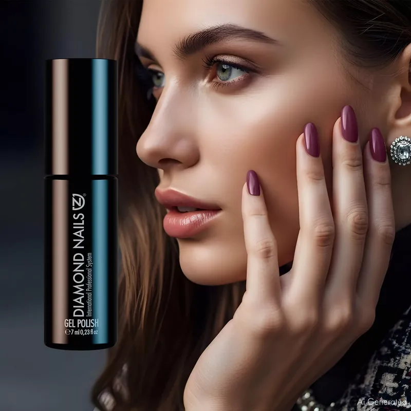 Vásárlói kedvenc Gél Lakk - Pleasant Violet (Világos bordo) - DN239 - 7ml - Hema mentes