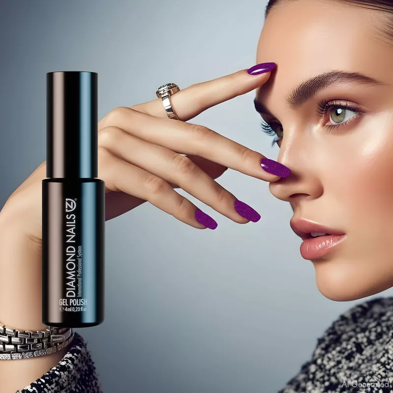 Bestseller Gél Lakk - Lila csillám - DN100 - 4ml - Hema mentes