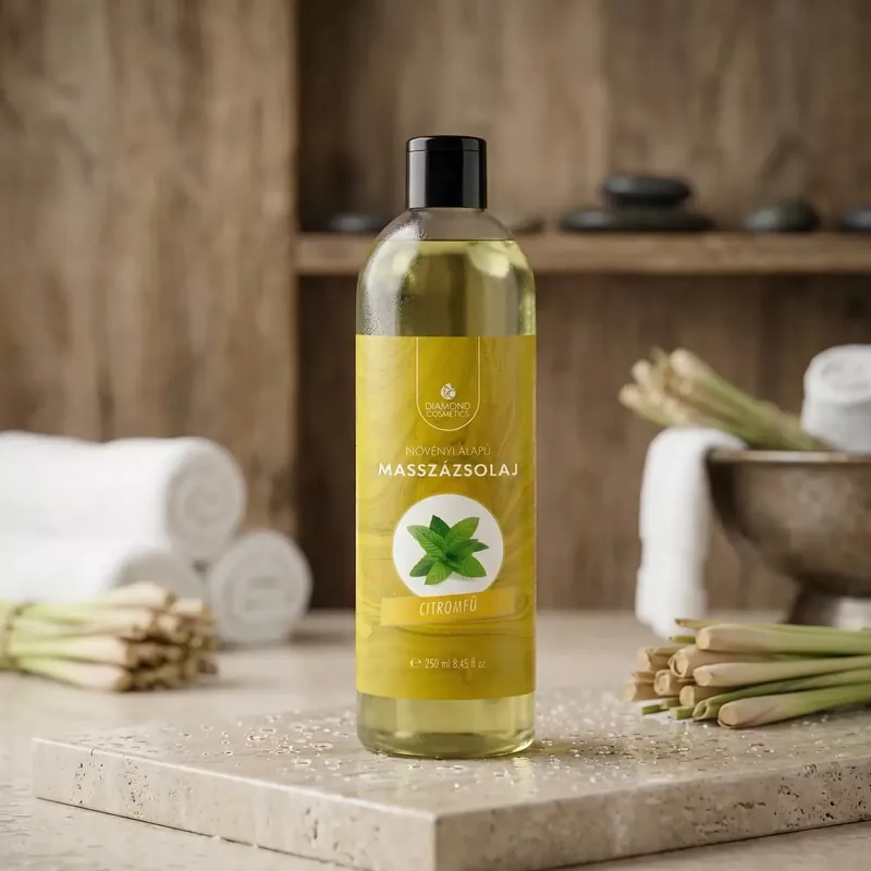 Azonnal elérhető Aloe Vera citromfű illatú Masszázsolaj - 250ml – Hidratáló és Frissítő