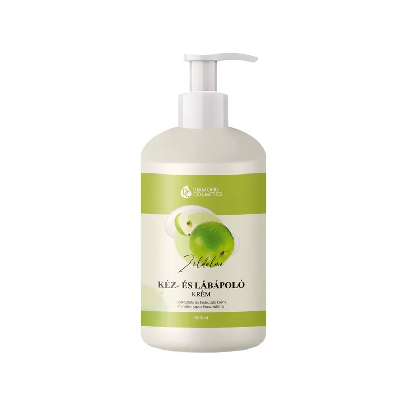 Kéz és lábápoló krém - Zöldalma - 500ml Prémium