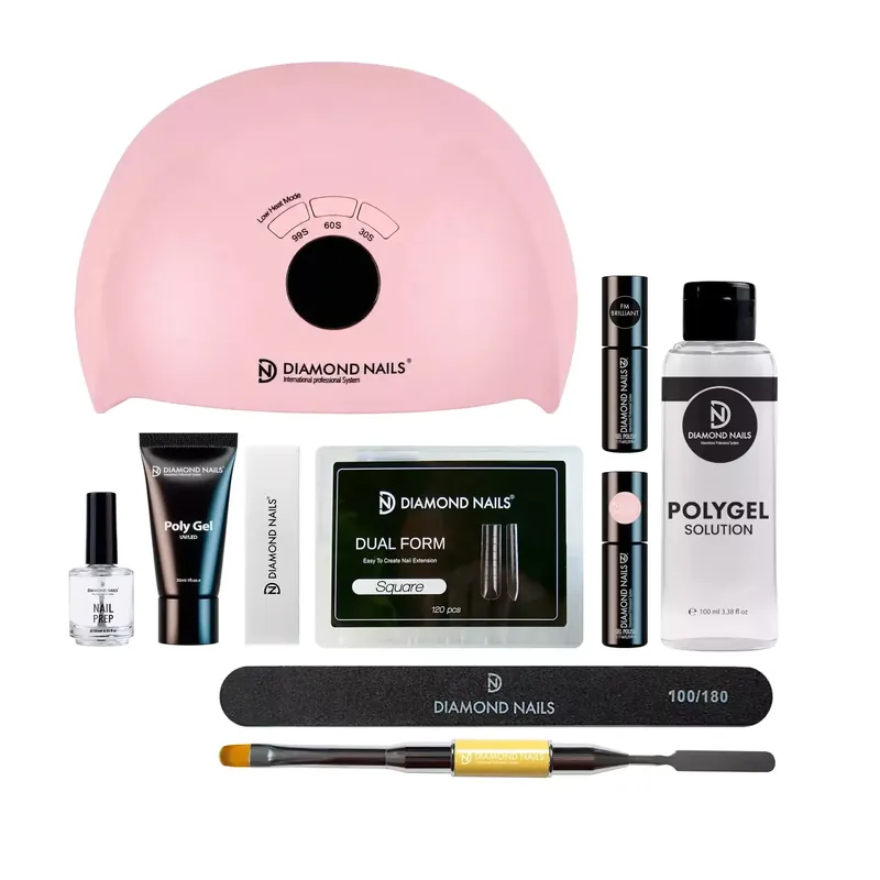 Legkelendőbb Polygel szett SUNx35 matt rózsaszín 24W-os UV/LED lámpával