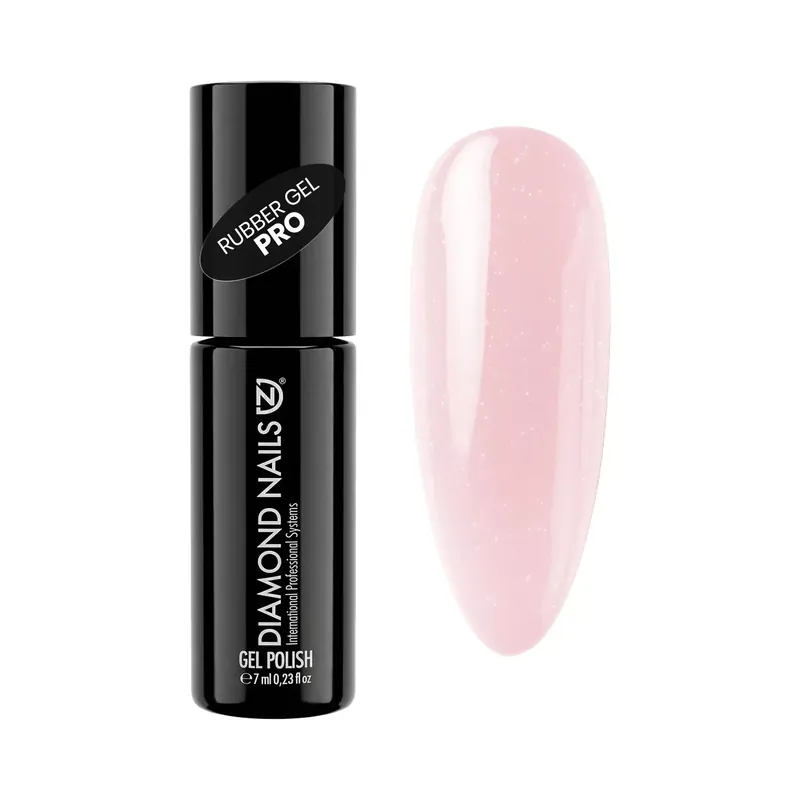 Rubber Base Pro Gel - Shimmer Blush (Csillámos világos rózsaszín) - 7ml - HEMA mentes Ajánlat