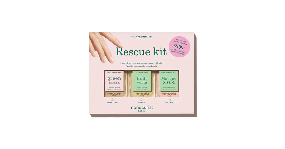 Árcsökkenés MANUCURIST RESCUE KIT KÖRÖMÁPOLÓ SZETT SÉRÜLT KÖRMÖKRE