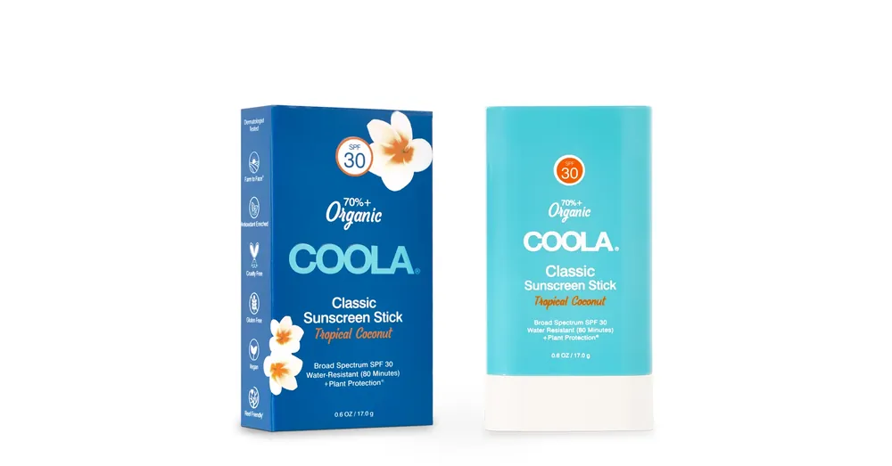 Végkiárusítás KIFUTÓ COOLA CLASSIC SPF30 FÉNYVÉDŐ STICK ARCRA ÉS TESTRE - KÓKUSZ