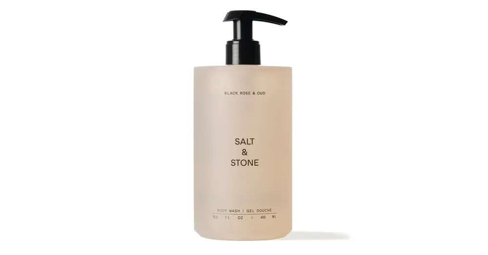 Kedvezményes ár SALT & STONE TÁPLÁLÓ TUSFÜRDŐ GÉL - BLACK ROSE & OUD