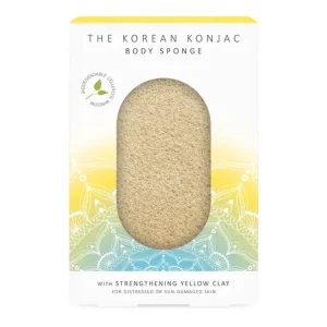 KONJAC SPONGE PRÉMIUM MANDALA TESTSZIVACS SÁRGA KAOLIN AGYAGGAL Csak ma
