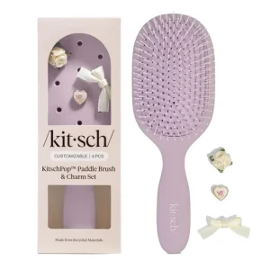 KITSCHPop™️Széles Hajkefe Újrahasznosított Műanyagból - Soft Violet Gyors szállítás