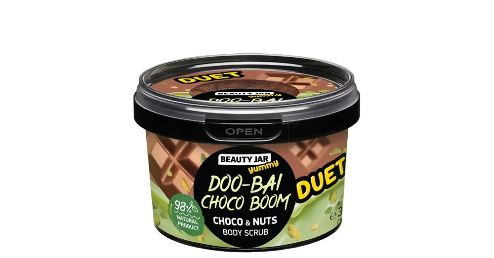 Különleges ajánlat BEAUTY JAR YUMMY DOO-BAI CHOCO BOOM Tápláló Testradír
