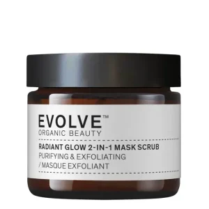 Végkiárusítás EVOLVE RADIANT GLOW 2 az 1-ben arcradír maszk a fáradt bőrre
