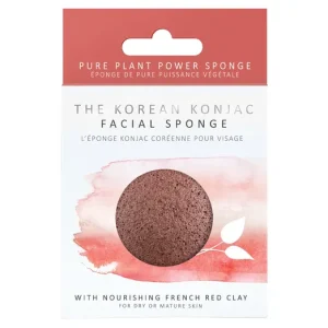 KONJAC SPONGE PRÉMIUM KONJAC ARCSZIVACS FRANCIA VÖRÖS AGYAGGAL Alacsony ár
