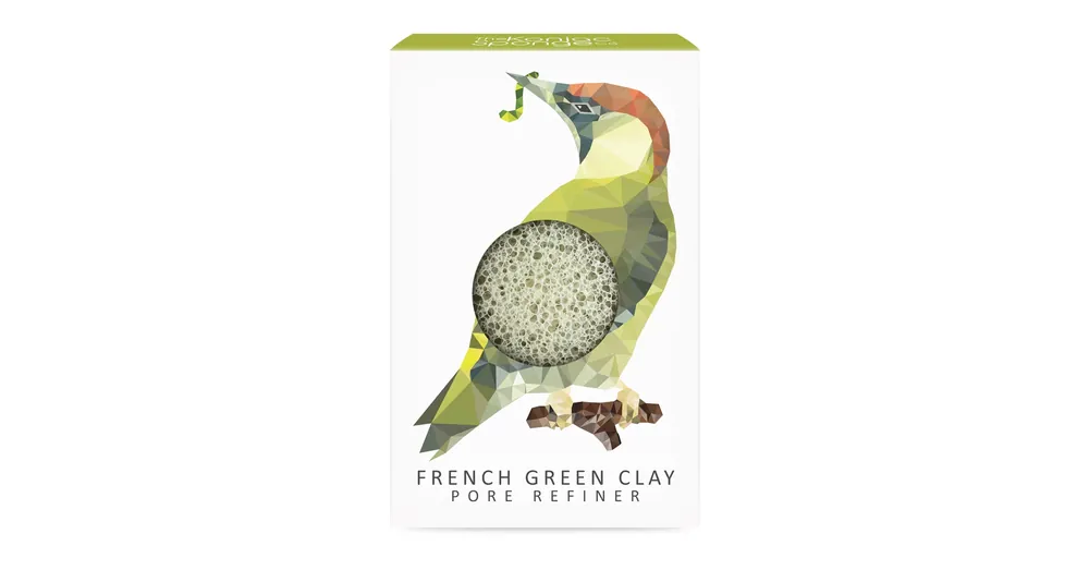 KONJAC SPONGE WOODLAND Harkály francia zöld agyag mini konjac arcszivacs Korlátozott ajánlat