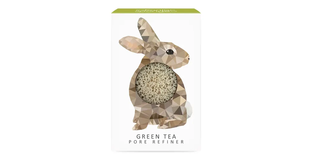 KONJAC SPONGE WOODLAND nyúl zöld tea mini konjac arcszivacs Kedvezményes ár
