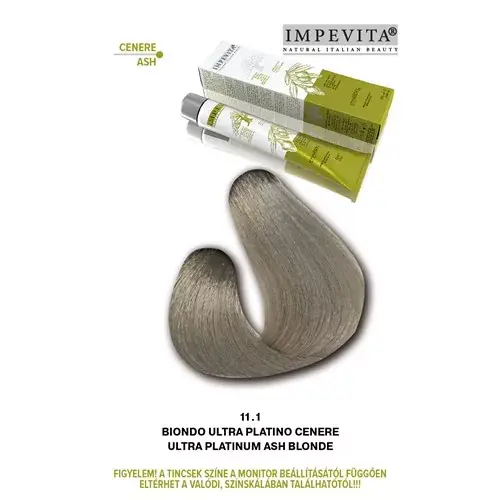 Impevita Ammónia- és PPD Mentes Krémhajfesték 100ml 11.1 Platina Szőke Hamvas IP Outlet