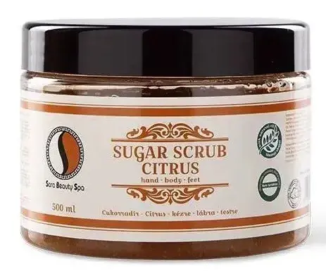 Gyors kiszállítás Bőrradír és testradír - Citrus Cukorradír Peeling - 500g